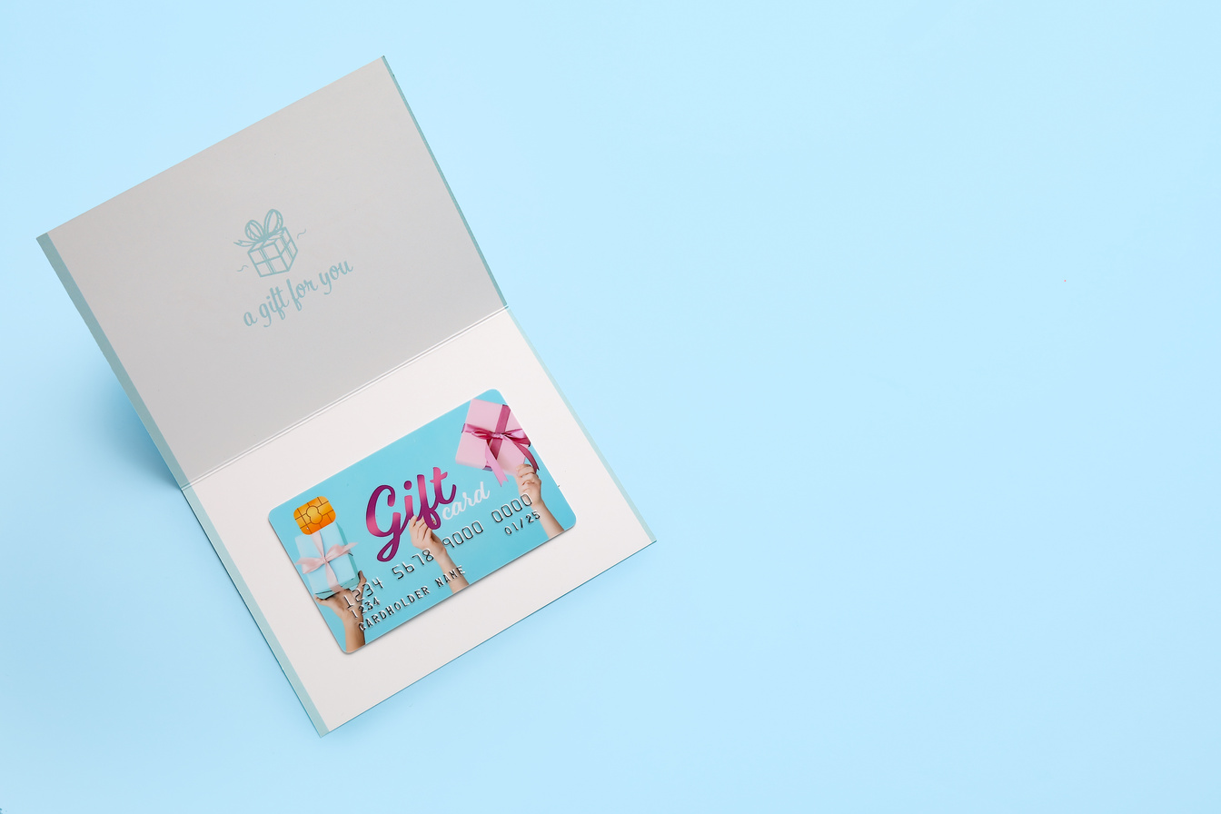 Gift Card on Color Background